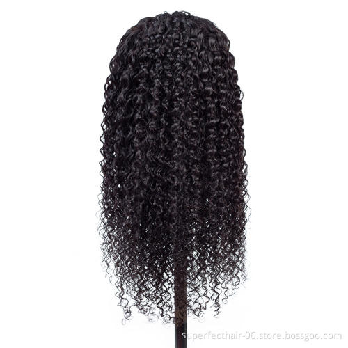 HD 13*4 Lace Front Wigs 100% Human Hair  180% Density Curly Lace Wig With Baby Hair Remy Pre Plucked Natural Lace Wig